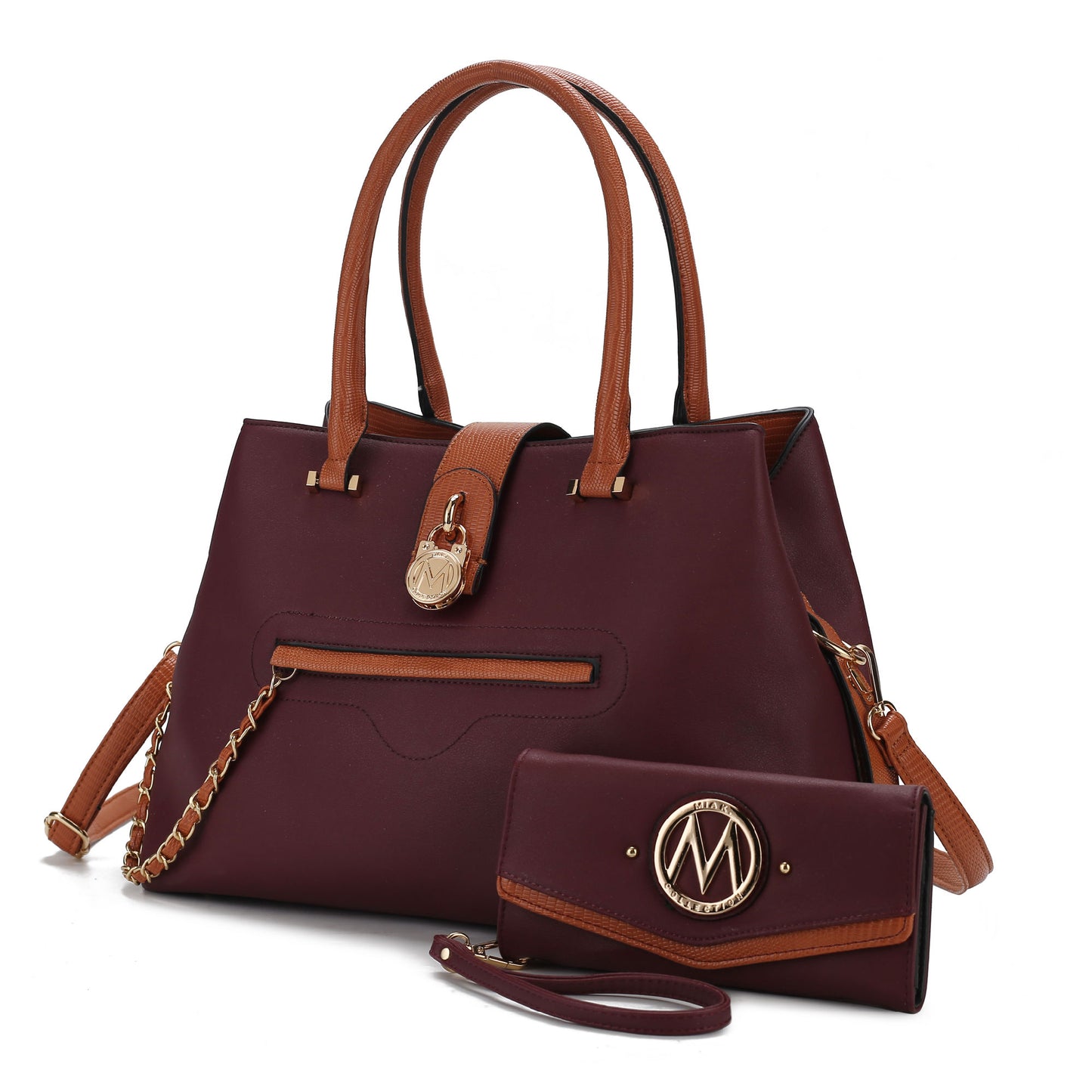 MKF Collection Edith Vegan Leather Women Tote Handbag with wallet by Mia K