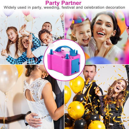 Electric Balloon Pump 600W Balloon Blower Inflator Dual Nozzle for Party Wedding Festival Decoration
