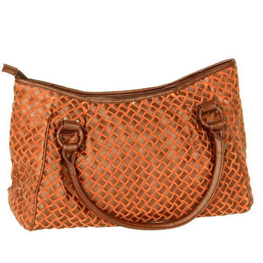 [Without You] Stylish Coffee Double Handle Leatherette Bag Handbag Purse