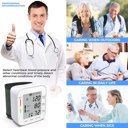 Blood Pressure Monitor Wrist Bp Monitor Large LCD Display Adjustable Wrist Cuff 5.31-7.68inch Automatic 90x2 Sets Memory for Home Use