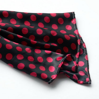 Blando Red Spots & Black Base Lovely Super Soft Silk Scarf/Wrap/Shawl(Large)