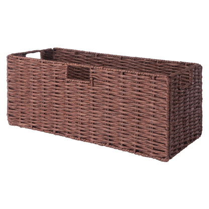Tessa 3-Pc Woven Rope Basket Set, Foldable, Walnut