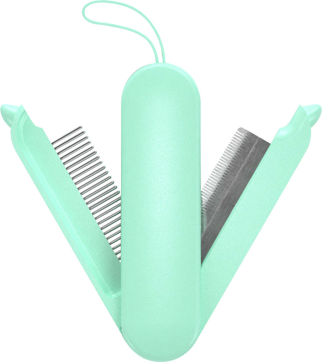 Pet Life ® 'JOYNE' Multi-Functional 2-in-1 Swivel Travel Grooming Comb and Deshedder