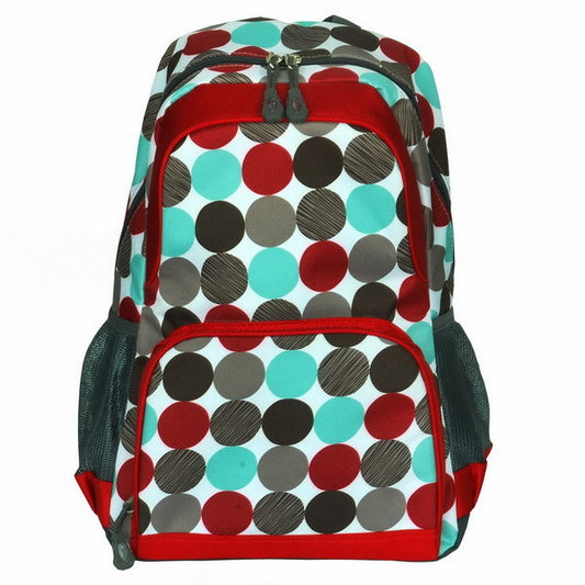 Blancho [Colorful Dots] Fashion Multipurpose Student School Bag / Backpack / Dayback - Polyester