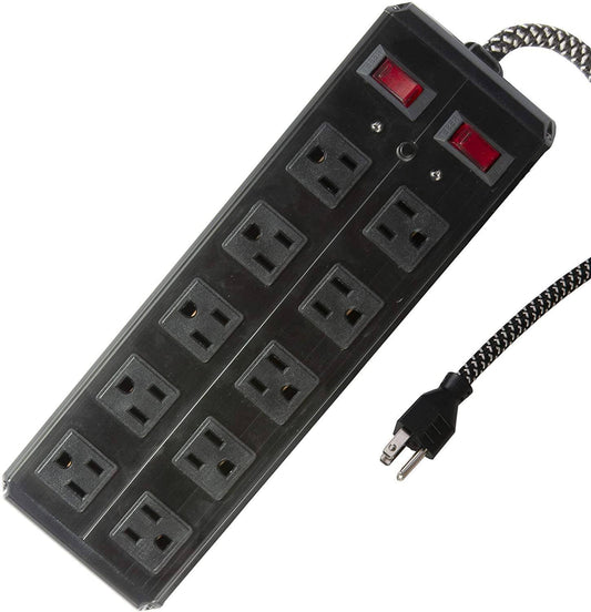 Bosonshop Surge Protector Power Strip with Outlets  Ports 6-Foot Cord for Home, Office -Black