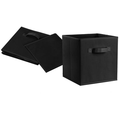 4 Pack Foldable Storage Cube Bins Cloths Closet Space Organizer Basket Shelves Box