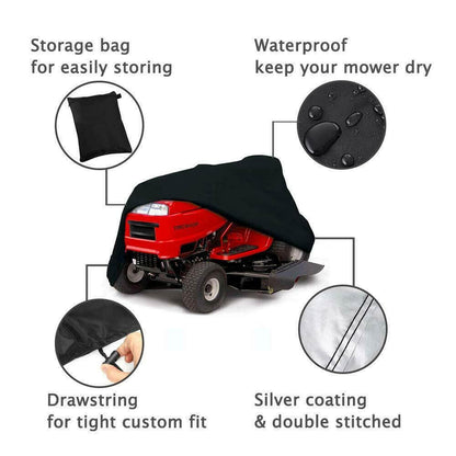 72" Outdoor Lawn Mower Tractor Cover Heavy Duty Waterproof UV Protection Coating