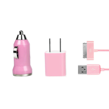 32pin USB Car Charger USB Wall Charger USB Cable Compatible with iPhone4/4S