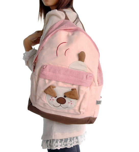 [Naughty Bear] 100% Cotton Fabric Art School Backpack / Outdoor Backpack
