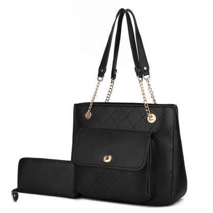 MKF Collection Jenna Shoulder Bag by Mia k and Wallet- 2 pieces