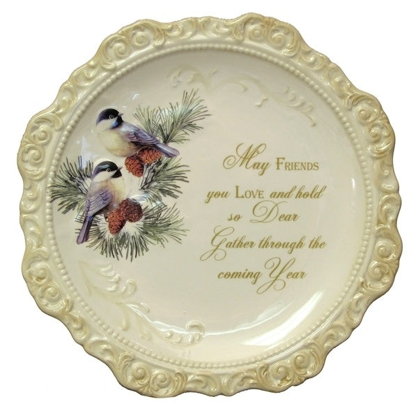 Elegant Ceramic Decorative Plate 'May Friends You Love'