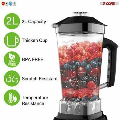 5 Core Professional Touch Screen Blender Soup Smoothie Grind 2000Watt