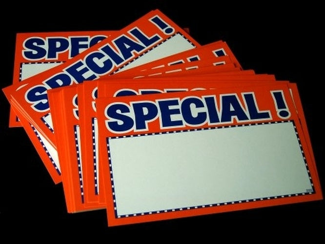 Florescent Orange Special Retail Tags