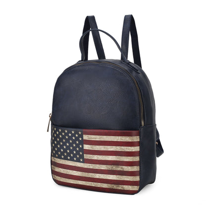 MKF Collection Briella Vegan Leather Women FLAG Backpack by Mia K