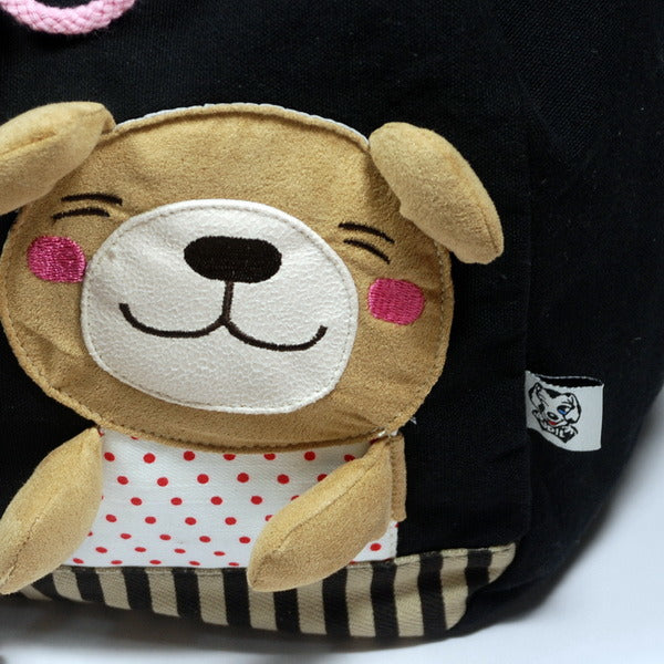 [Bear & Fish] 100% Cotton Fabric Art School Backpack / Outdoor Backpack