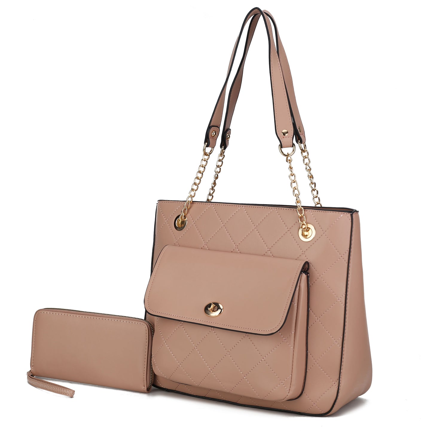 MKF Collection Jenna Shoulder Bag by Mia k and Wallet- 2 pieces