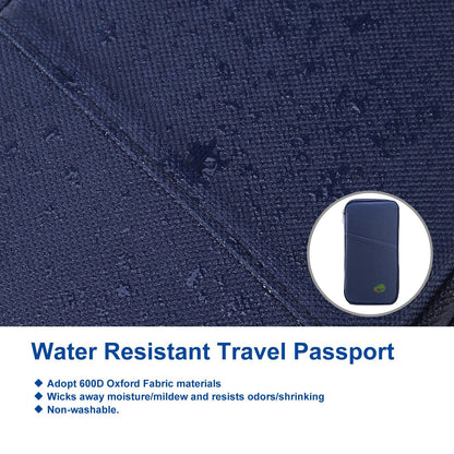 Travel Passport Wallet 12Cells Ticket ID Credit Card Holder Water Repellent Documents Phone Organizer