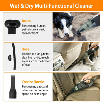 Car Handheld Vacuum Cleaner Cordless Rechargeable Hand Vacuum Portable Strong Suction Vacuum