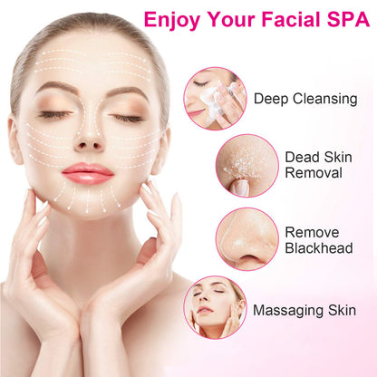 Facial Cleansing Brush Waterproof Face Spin Cleaning Brush with 5 Brush Heads Deep Cleansing Body Facial Brush