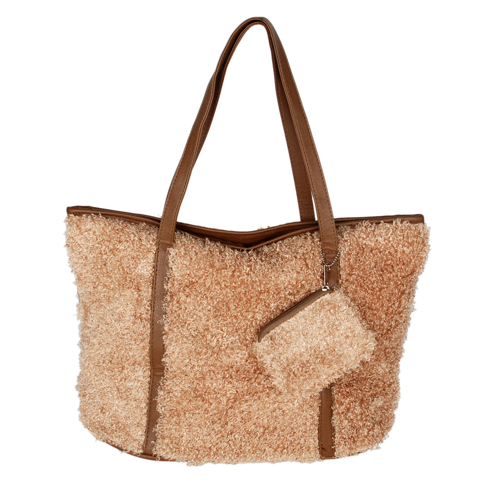 [Easy Life] Fashion Double Handle Leatherette Caddice Satchel Bag Handbag Purse