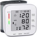 Blood Pressure Monitor Wrist Bp Monitor Large LCD Display Adjustable Wrist Cuff 5.31-7.68inch Automatic 90x2 Sets Memory for Home Use