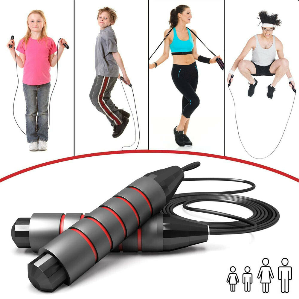 Jump Rope Gym Aerobic Exercise Boxing Skipping Adjustable Bearing Speed Fitness XH